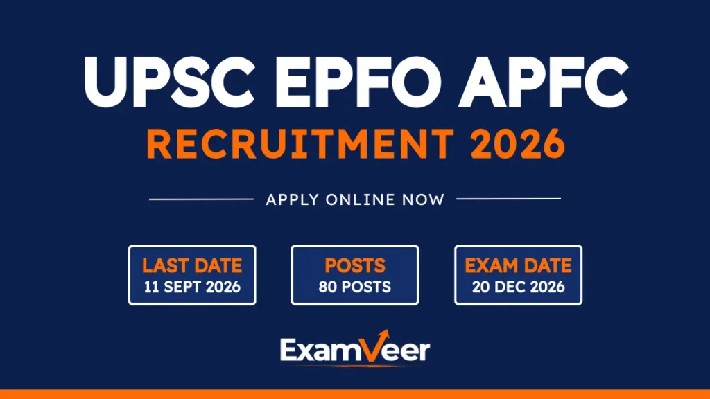 UPSC EPFO APFC Recruitment 2026 notification for 80 vacancies